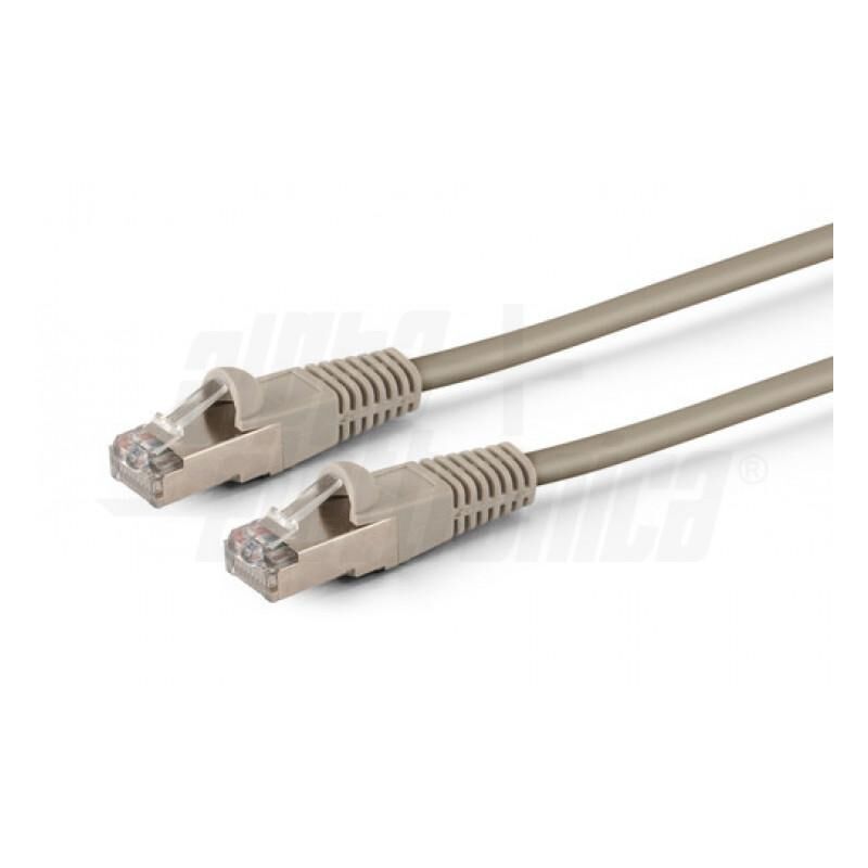 foto del prodotto alpha elettronica cavo di rete patch in rame cat. 5e grigio f utp 1m 95 701 01gb