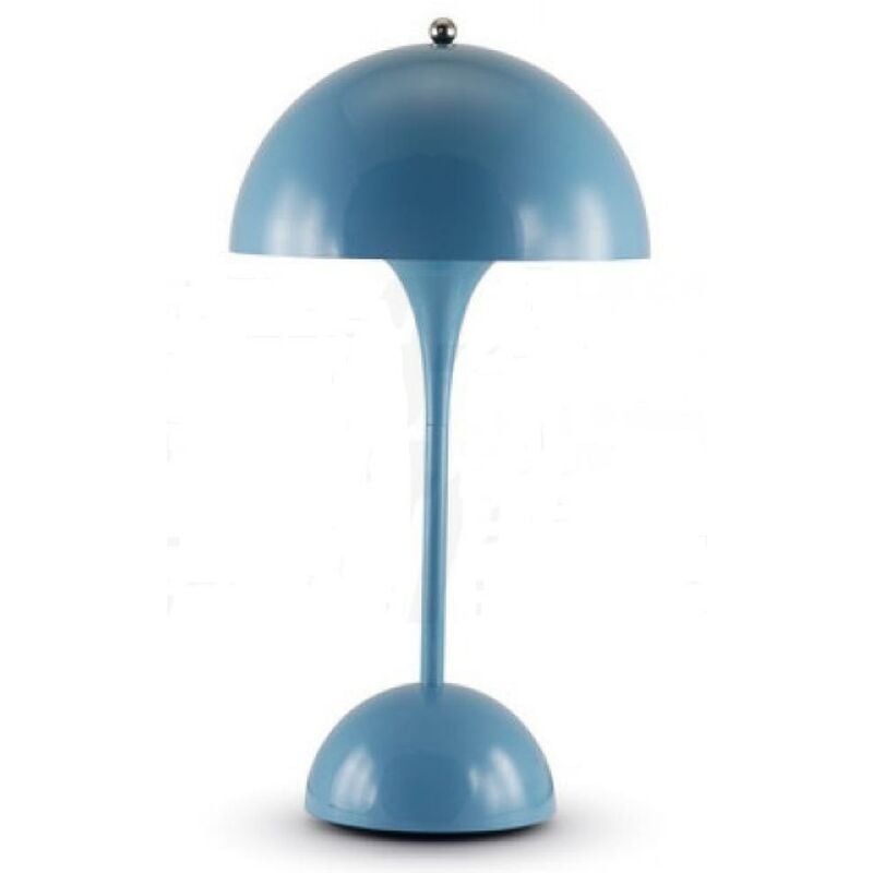 foto del prodotto alpha elettronica lampada tavolo a batteria portatile 2700k azzurra