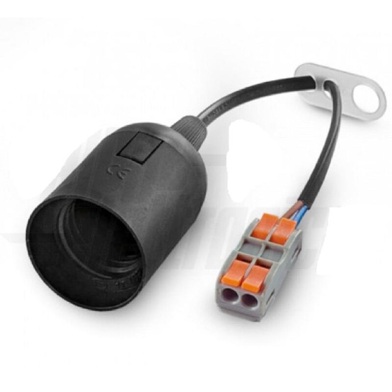 foto del prodotto alpha elettronica portalampada e27 con cavo 20cm e morsettiera rapid 23 9 132n