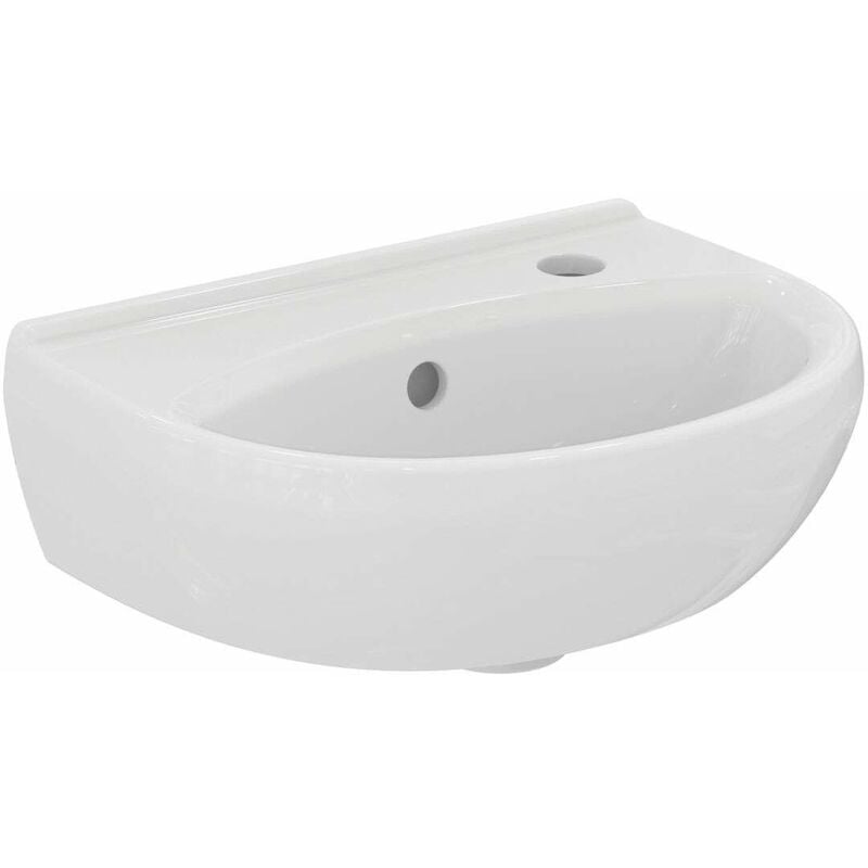 foto del prodotto alpha lavamani 40 cm, con troppopieno e foro per miscelatore, bianco r027501 ideal standard
