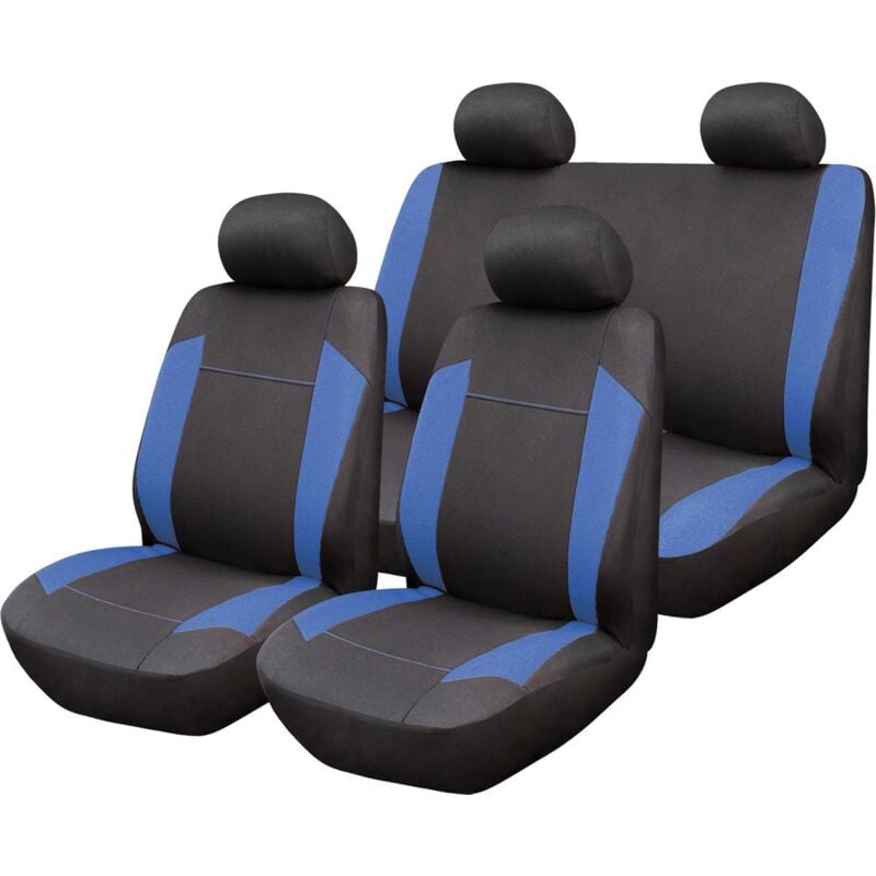 foto del prodotto alpha set completo coprisedili auto universale blu nero