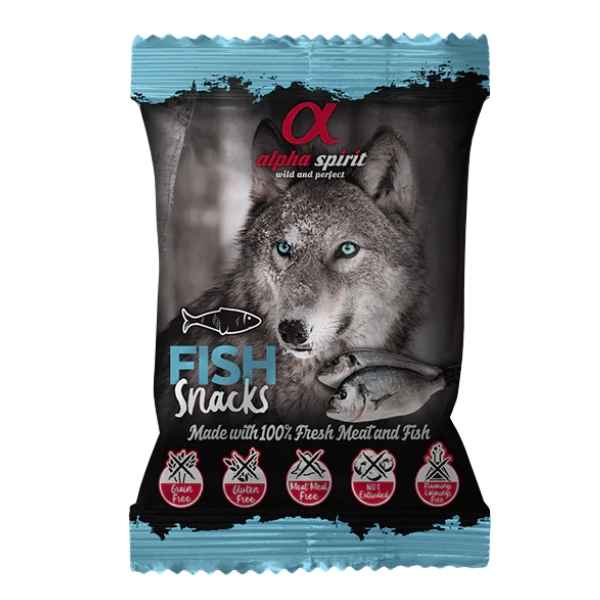 foto del prodotto alpha spirit snack per cani grain free 50 gr pesce 1 ordine scegli lo sconto bzr5 bzr20 200 punti fedelt 