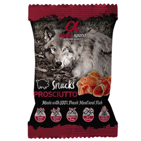 foto del prodotto alpha spirit snack per cani grain free 50 gr prosciutto 1 ordine scegli lo sconto bzr5 bzr20 200 punti fedelt 