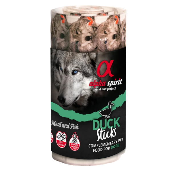 foto del prodotto alpha spirit snack per cani sticks grain free 16x10 gr anatra 1 ordine scegli lo sconto bzr5 bzr20 200 punti fedelt 