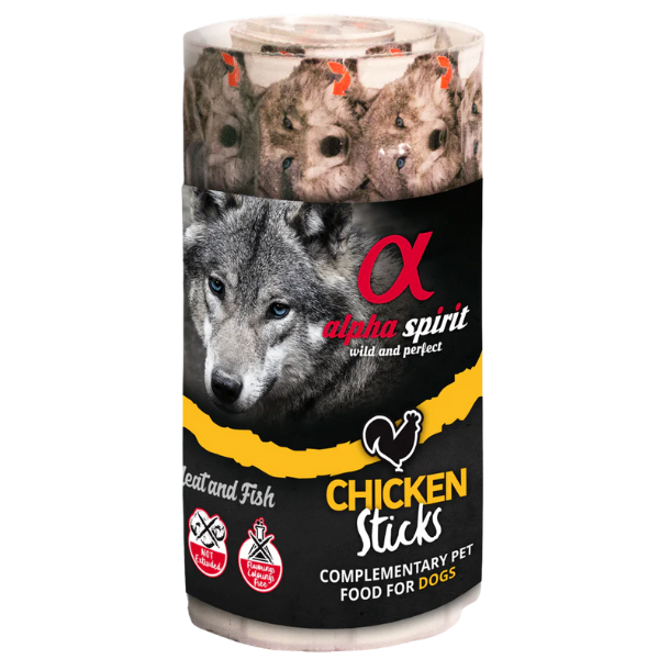 foto del prodotto alpha spirit snack per cani sticks grain free 16x10 gr pollo 1 ordine scegli lo sconto bzr5 bzr20 200 punti fedelt 