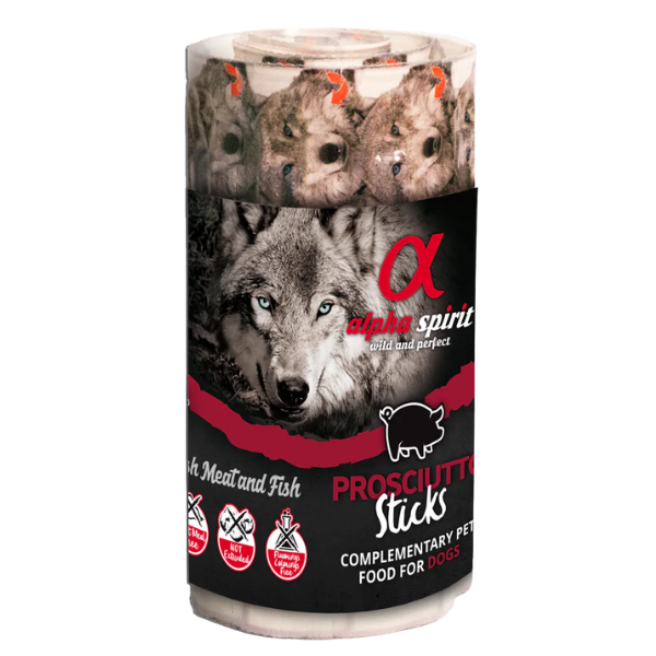 foto del prodotto alpha spirit snack per cani sticks grain free 16x10 gr prosciutto 1 ordine scegli lo sconto bzr5 bzr20 200 punti fedelt 