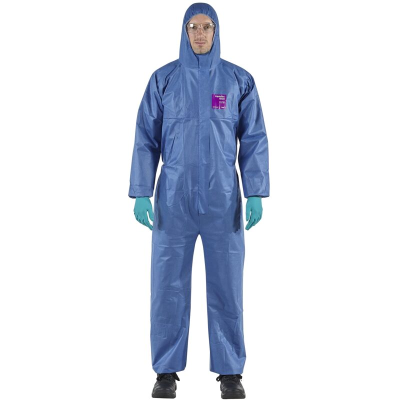 foto del prodotto alphatec 1500 modello 138, tuta integrale con cappuccio, protezione tipo 5 6 per usi domestici e professionali, tuta monouso impermeabile, uomo
