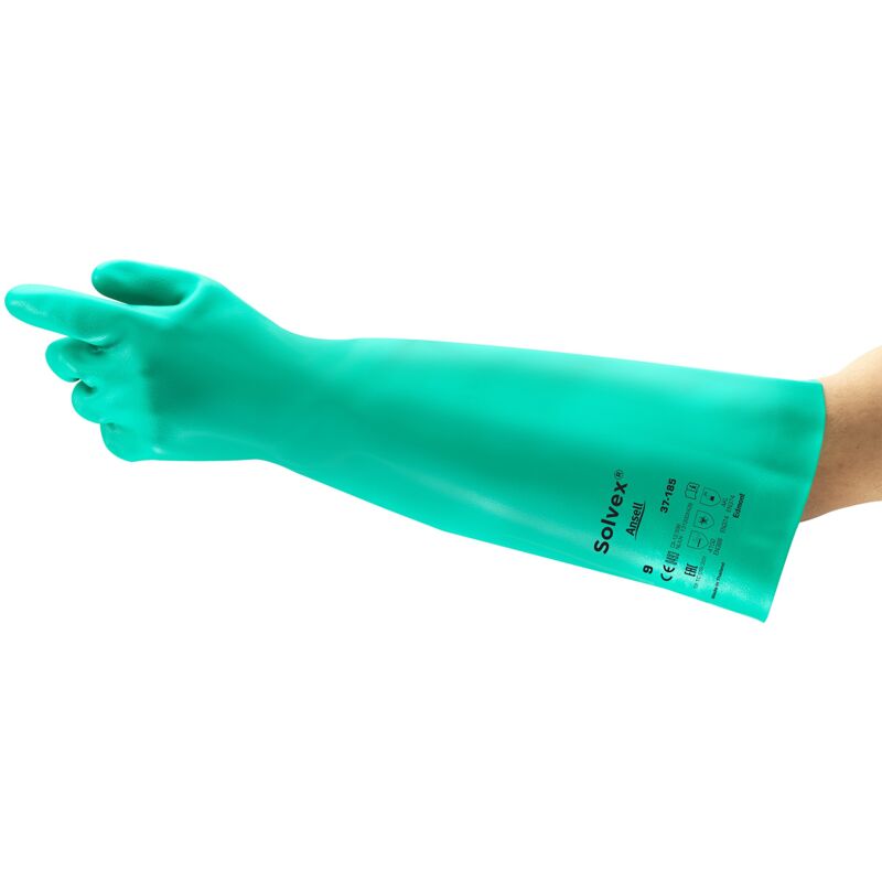 foto del prodotto alphatec 37 185 guanti da lavoro nitrile, resistente alle sostanze chimiche, protezione industriale, chimico e alimentare, guanto antinfortunistici,