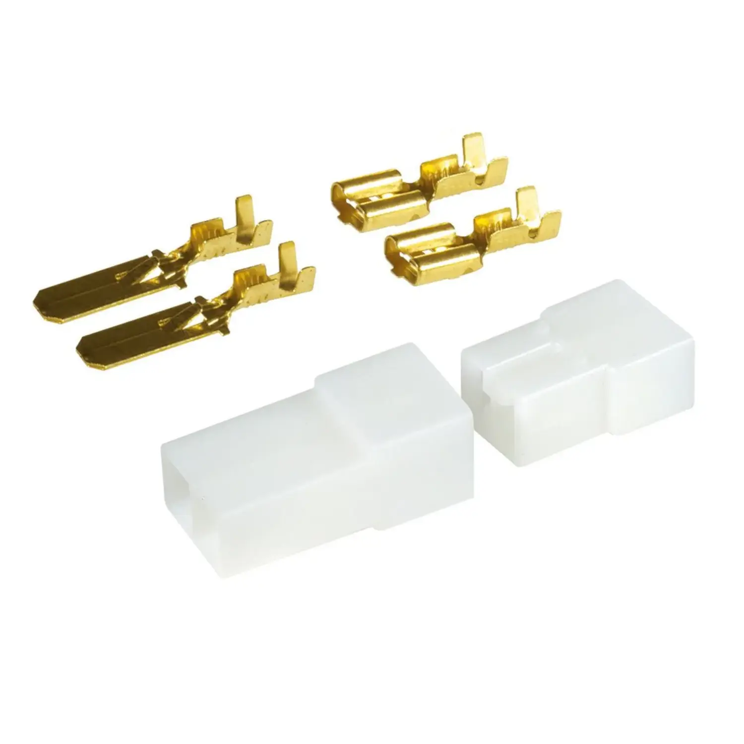 foto del prodotto alphi kit blocchetti faston connessione maschio femmina a 2 poli 6.35mm