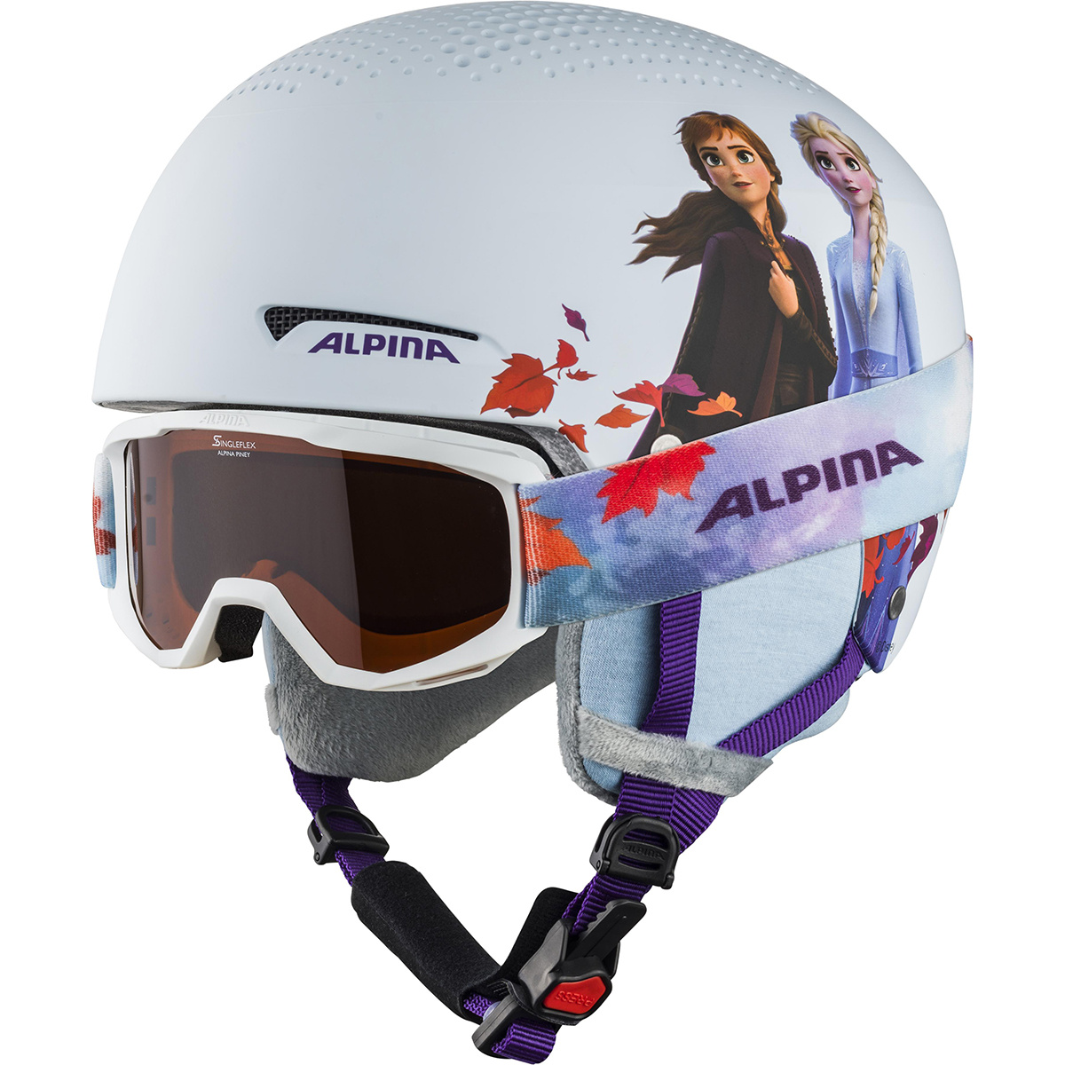 foto del prodotto alpina bambino casco da sci zupo disney set