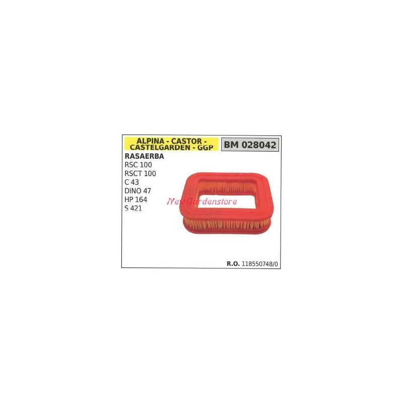 foto del prodotto alpina filtro aria motore rasaerba tosaerba tagliaerba rsc 100 rsct 100 028042