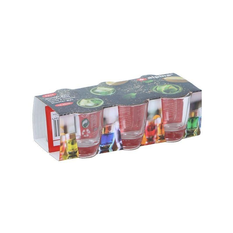foto del prodotto alpina set di bicchieri shot 6 pezzi bicchierini liquore da 45 ml bicchierini lavabili in lavastoviglie perfetti per gli shot e i giochi di