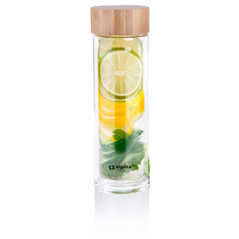 foto del prodotto alpina thermoflasche aus glas doppelwandig 450 ml