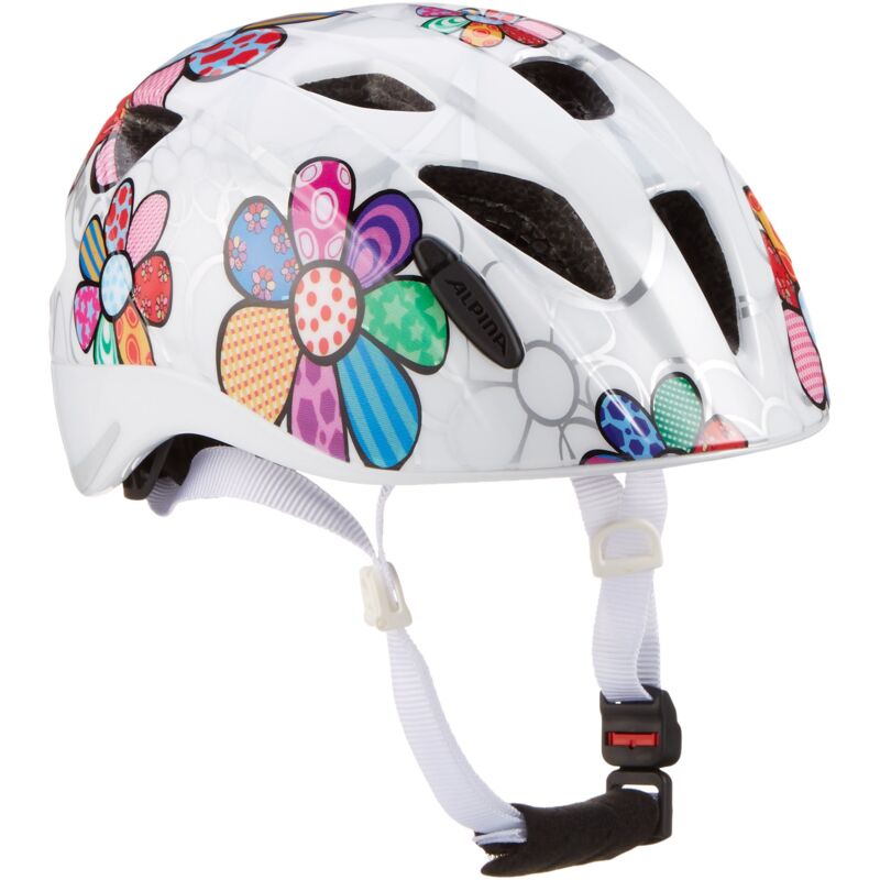 foto del prodotto alpina unisex bambini caschi da ciclismo, white flower, 47 51 cm