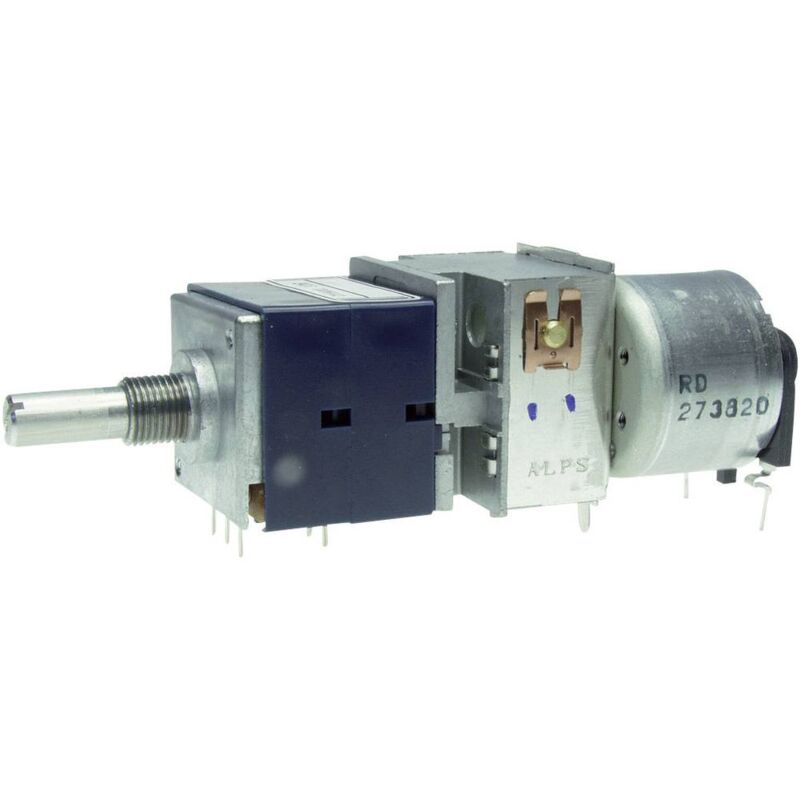 foto del prodotto alps 401722 rk27112mc 100kax2 potenziometro motorizzato protetto dalla polvere stereo 0.05 w 100 k 1 pz.