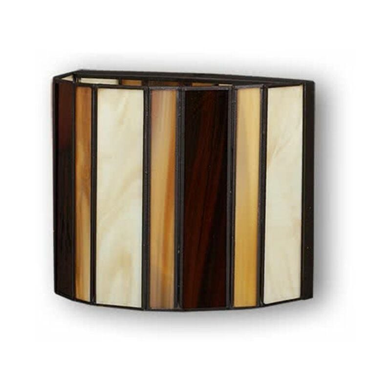 foto del prodotto alquer a lampada da parete nero beige marrone 1xe27 19x24x14cm 