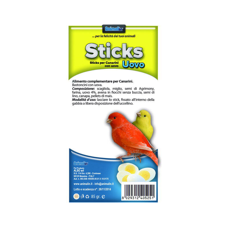 foto del prodotto also sticks canarini uovo 85gr
