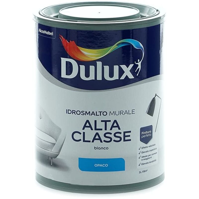 foto del prodotto alta classe smalto murale all'acqua per interni, ottimo camere e soggiorni, 1 litro, opaco, 1l - dulux