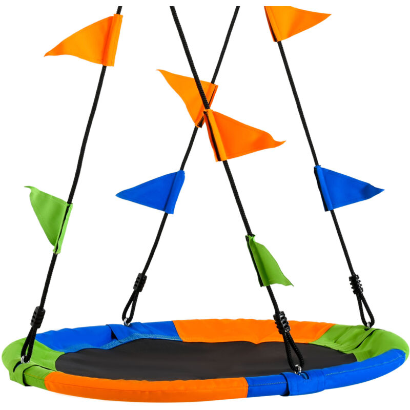 foto del prodotto altalena a cerchio per bambini 3 anni per esterni interni multicolore outsunny
