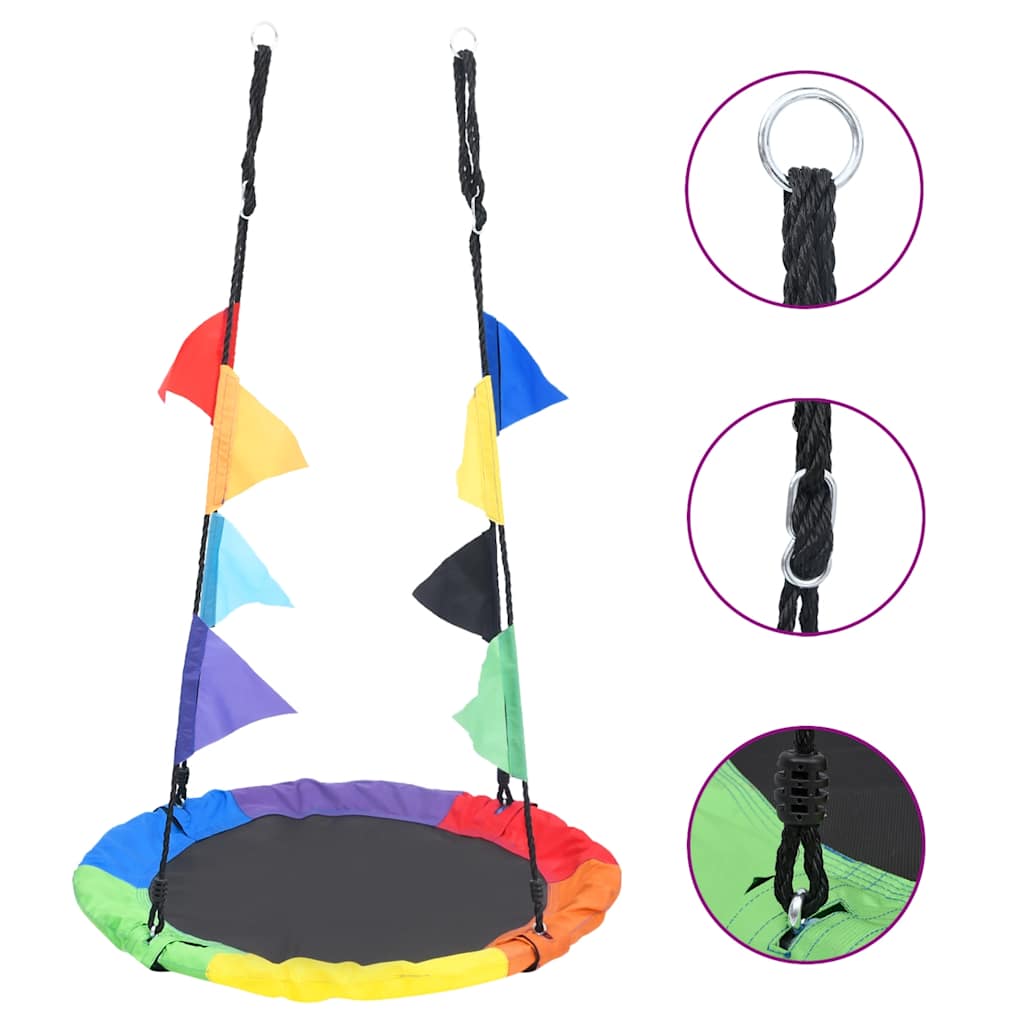 foto del prodotto altalena arcobaleno con bandiere 100 cm cod mxl 40936