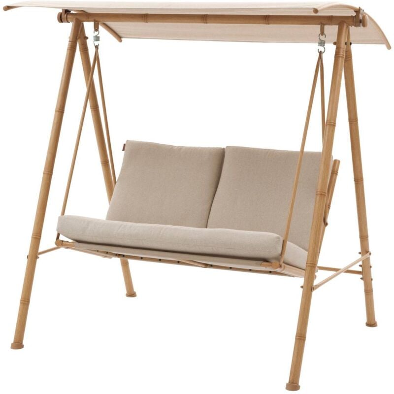 foto del prodotto altalena da giardino baroe beige 170 x 129 x 213 cm in acciaio e texalina hesp ride
