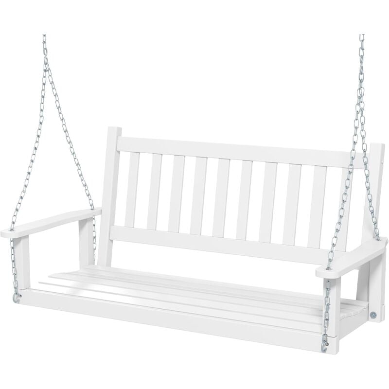 foto del prodotto altalena da giardino in legno per 2 persone, panchina sospese in legno con capacit di peso di 230 kg, sedia a dondolo per giardino, cortile 136 x