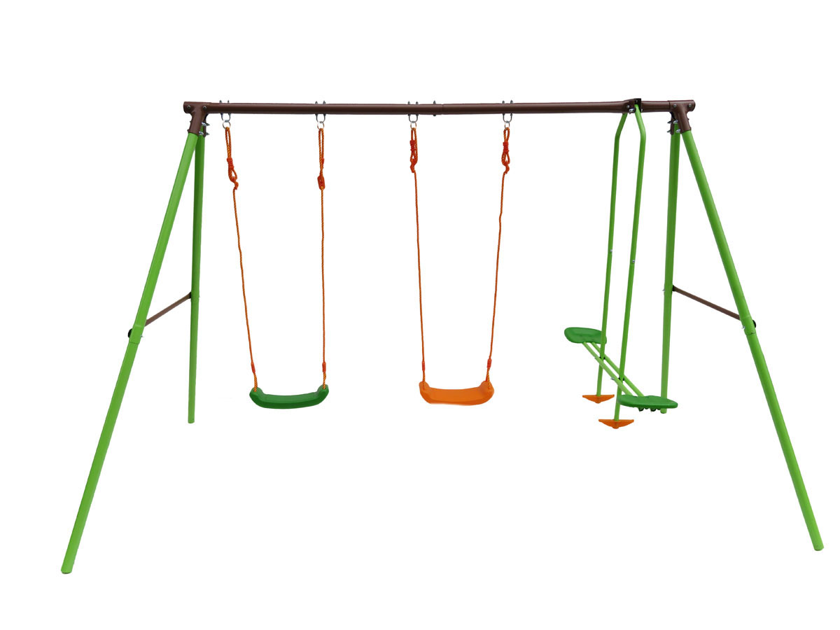 foto del prodotto altalena in acciaio leo - triplo - 1.96m