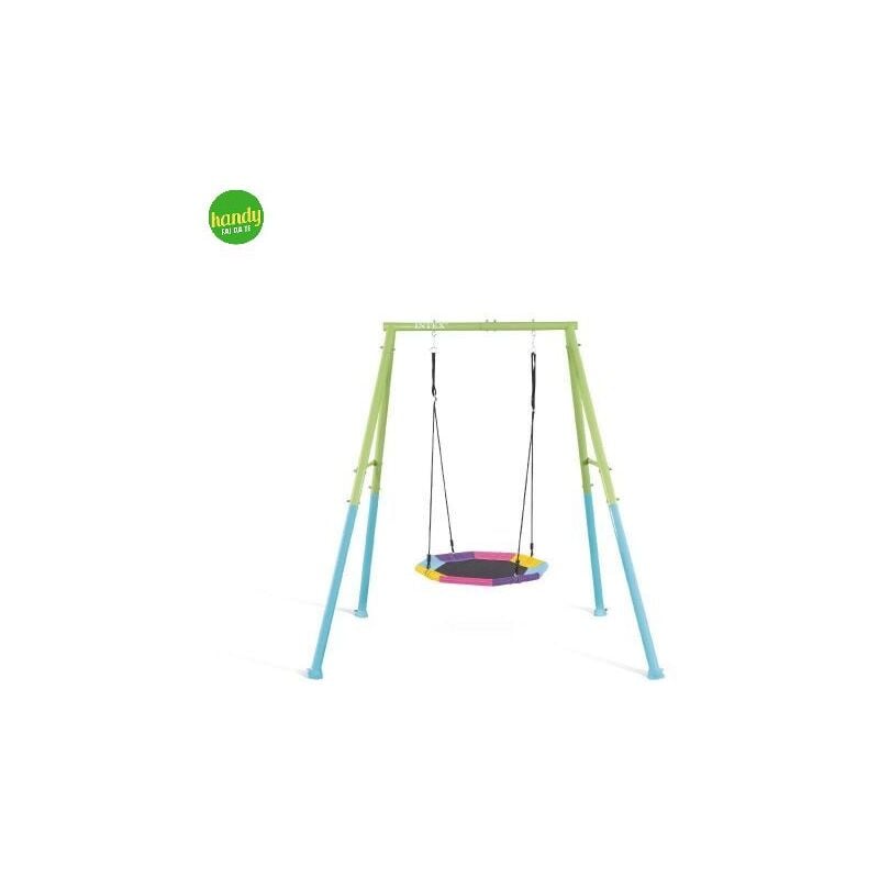 foto del prodotto altalena intex verde e blu 201x235x200 1 componente con dondolo ottagonale