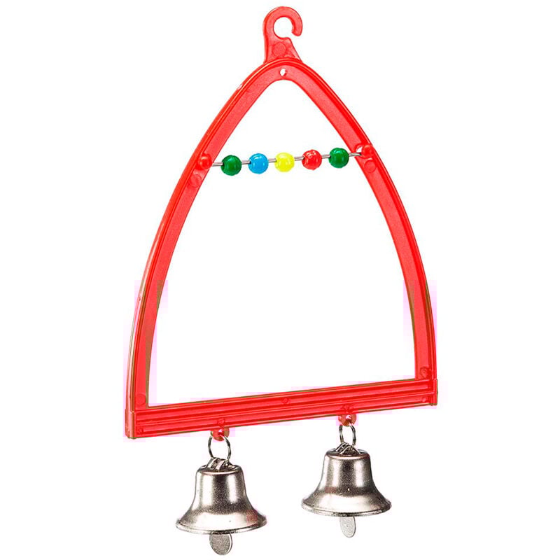 foto del prodotto altalena pa 4058 altalena in plastica colorata per canarini, piccoli uccelli ed esotici. variante pa 4058 misure 9.5 x h 14 cm colori misti