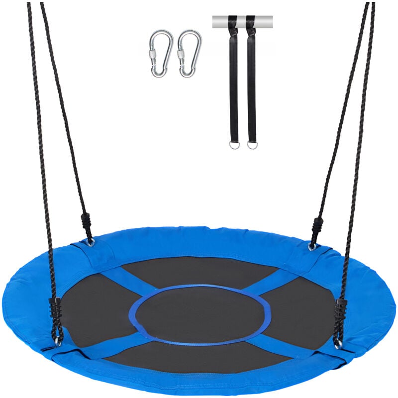 foto del prodotto altalena per alberi 1016 x 50 mm altalena a disco, capacita di peso di 340 kg sedile per altalena in tessuto oxford 900d, 2 cinghie per appendere gli