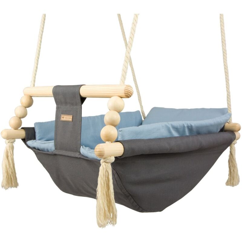 foto del prodotto altalena per bambini max 20 kg grigio, azzurro