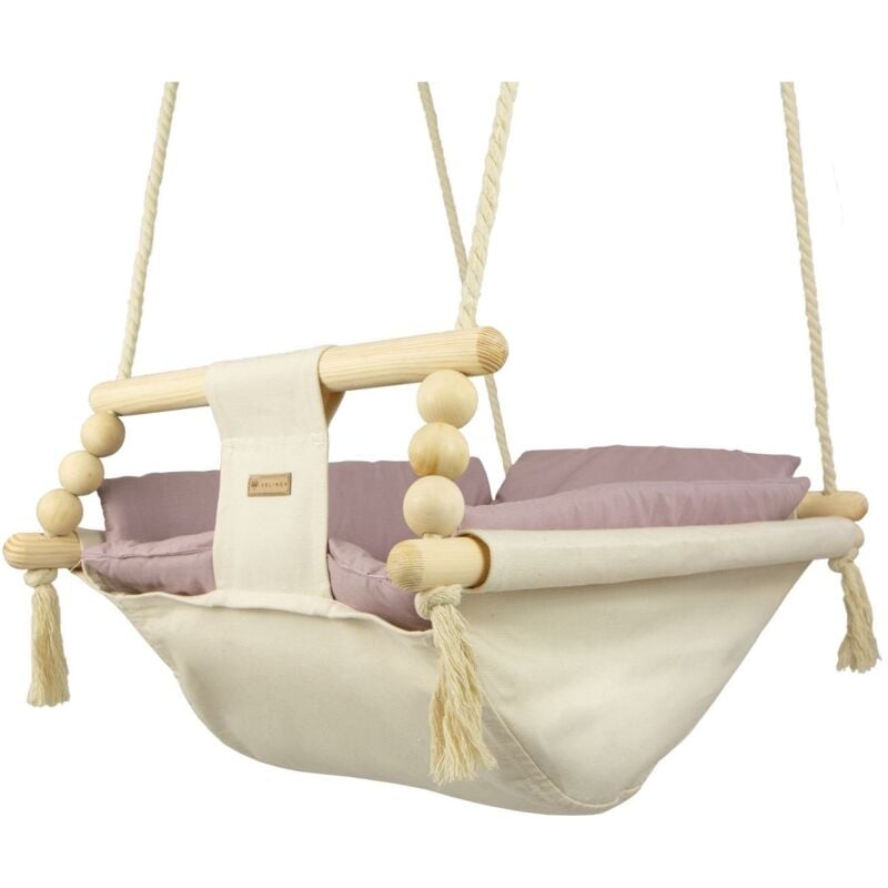 foto del prodotto altalena per culla max 20 kg crema, rosa chiaro