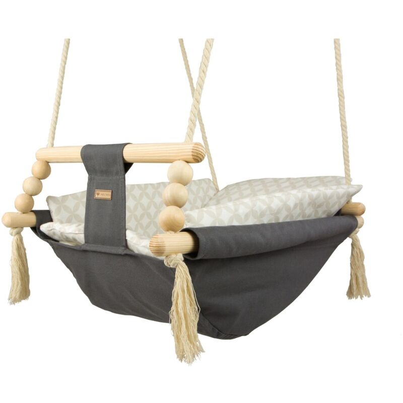 foto del prodotto altalena per culla max 20 kg grigio, crema diamanti