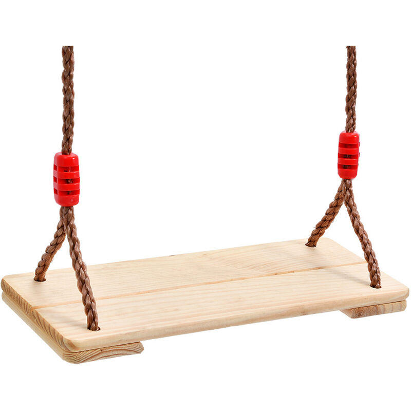 foto del prodotto altalena sospesa per adulti e bambini altalena per esterni interni in legno lucidato anticorrosione a quattro pannelli, dimensioni del prodotto 45