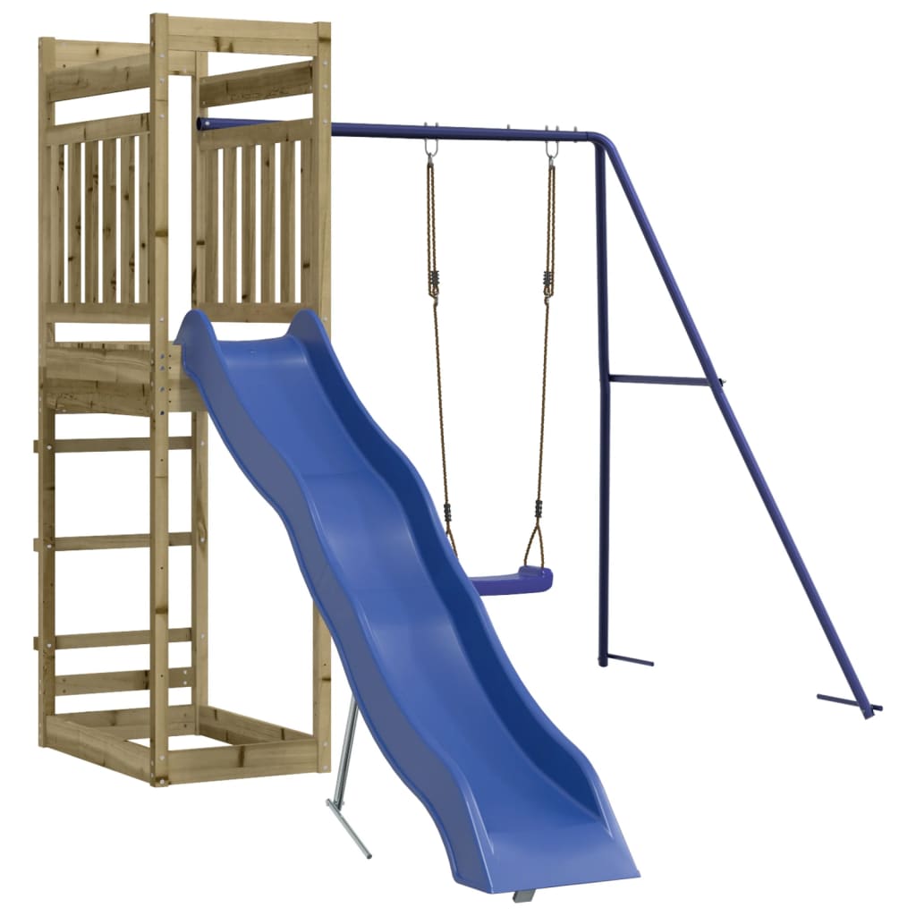 foto del prodotto altalene per parco giochi all 39 aperto scivolo altalene robuste giochi da giardino 242 x 349 x 207 cm legno di pino impregnato 02 0004672