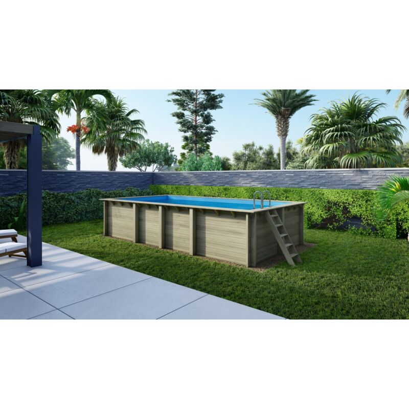 foto del prodotto altanka piscina in legno aqua 7x3,75 h.1,45 m fissate su calcestruzzo esistente bas7308ospl