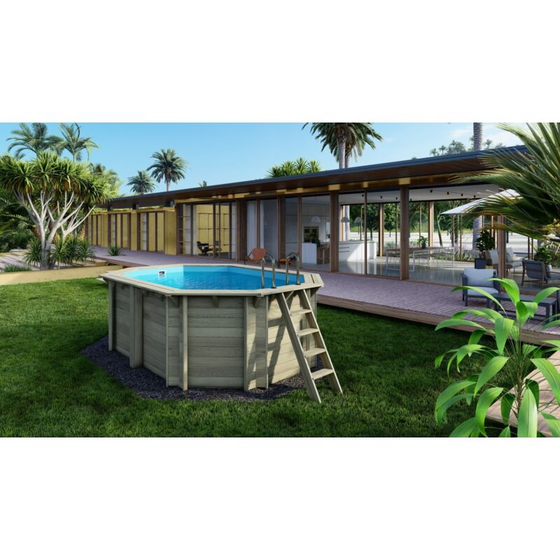 foto del prodotto altanka piscina in legno nemo 4,3x3 h.1,31 m con profilo da cementare bas7303ospi