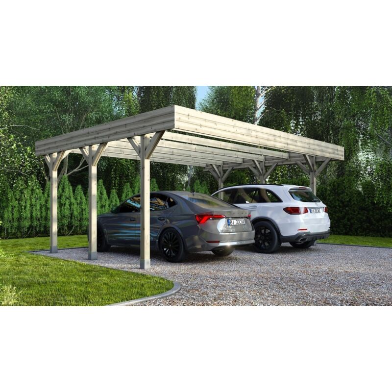 foto del prodotto altanka tettoia posto auto coperto in legno 6,06x5,03 m 30,48 m2 car5