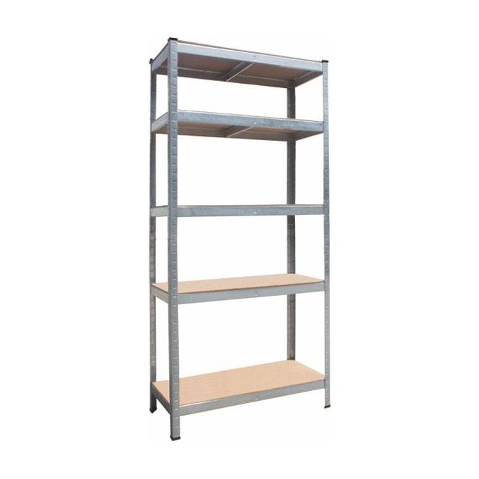 foto del prodotto alte scaffale kit 5 ripiani legno portata 175kg a ripiano 90x40x180cm