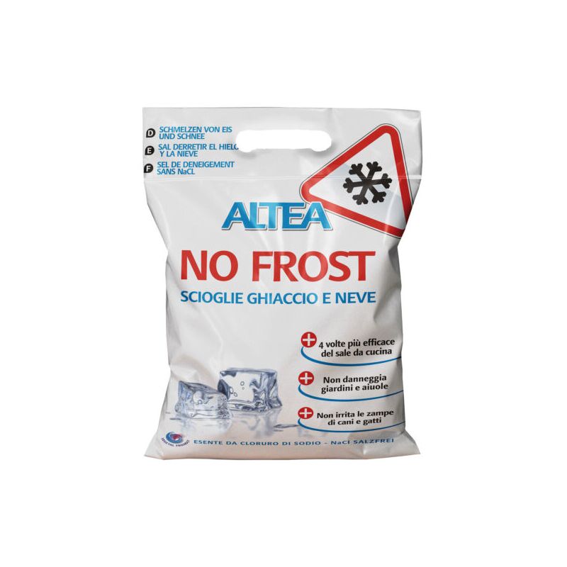 foto del prodotto altea no frost miscela di sali non corrosivi sciogli ghiaccio neve 5 kg
