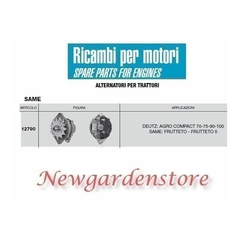 foto del prodotto alternatore 12790 same trattore motore deutz agro compact 14 volt 80 ampere