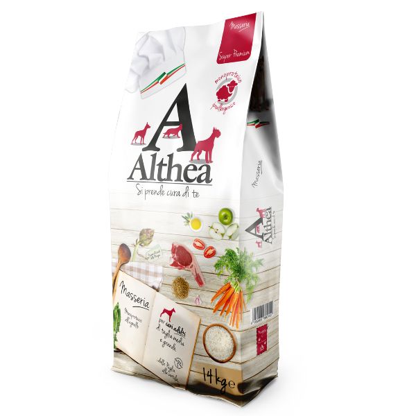 foto del prodotto althea superpremium masseria medium maxi 14 kg crocchette monoproteiche cane 1 ordine scegli lo sconto bzr5 bzr20 200 punti fedelt 