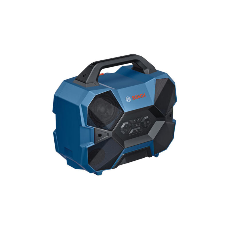 foto del prodotto altoparlante da cantiere a batteria bosch gpb 18v 6 c con batteria ohane bluetooth e caricabatterie