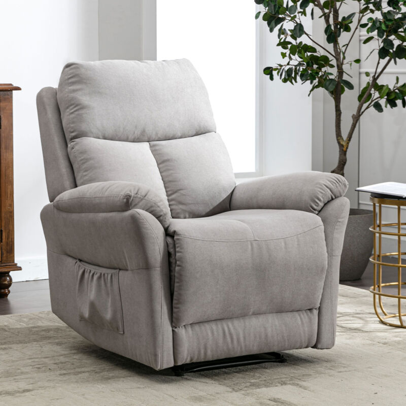 foto del prodotto altre poltrone poltrona relax semplice. poltrona porta tv per soggiorno. chaise longue in similpelle con poggiapiedi. grigio xl