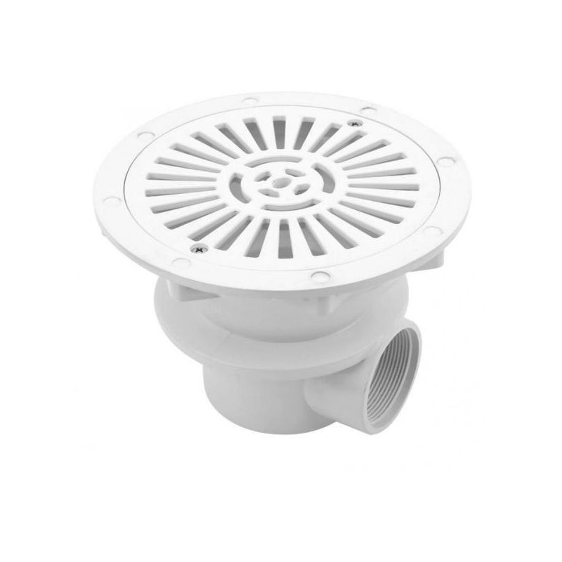 foto del prodotto altri accessori per piscine griglia di scarico a fondo tondo per piscine in cemento diametro 21 cm bianco