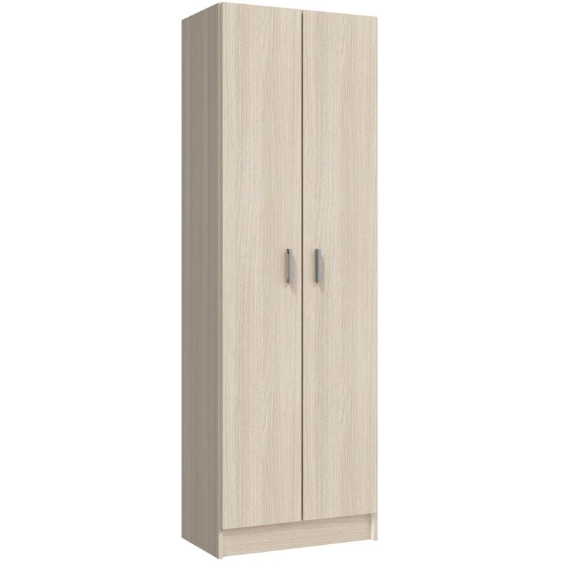 foto del prodotto altri armadio multiuso 59x37x182h cm con 2 ante e 3 ripiani rovere chiaro garofano