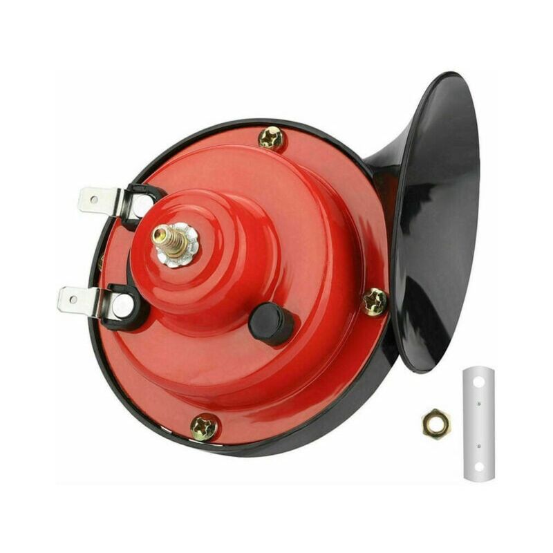foto del prodotto altri pezzi di ricambio per auto, clacson da treno impermeabile da 12 v e 300 db per motociclette, camion, treni, barche, auto, suv e barche, rosso
