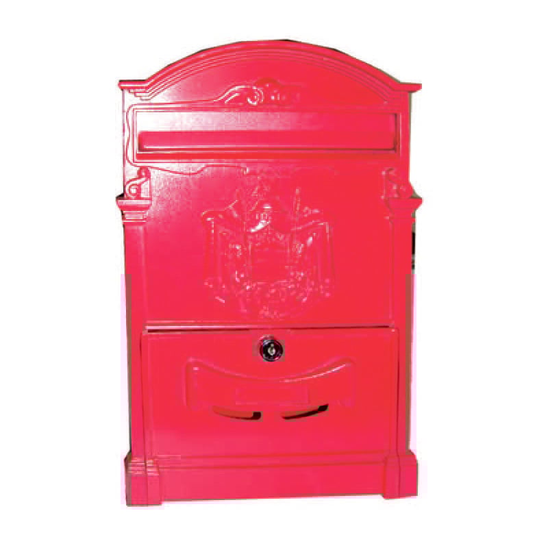 foto del prodotto altro cassetta postale in alluminio per esterni residence rossa cm.25x9x41h. colore rosso