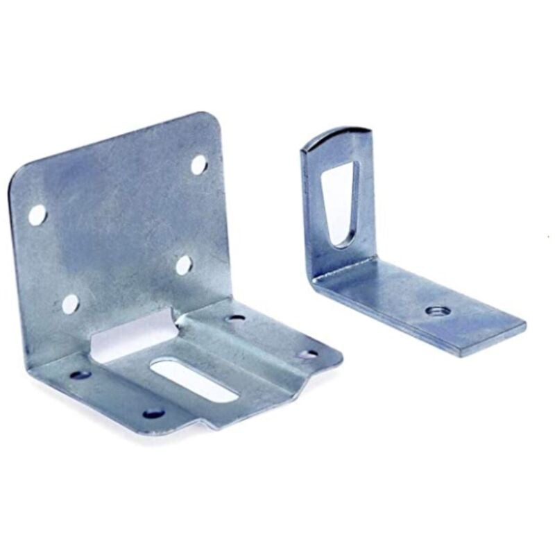 foto del prodotto altro confezione da 2 pezzi lastrine a squadra corta regolabili per fissaggio pensili 55x22mm zincate