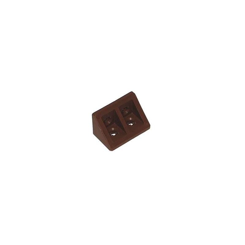 foto del prodotto altro giunzioni ad angolo in plastica 20x20 h. 30 mm marrone con viti, 8 pz